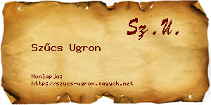Szűcs Ugron névjegykártya